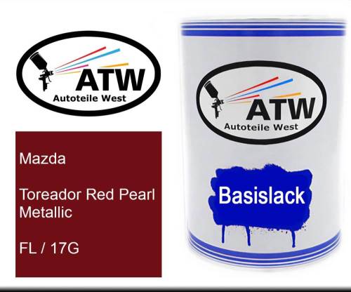 Mazda, Toreador Red Pearl Metallic, FL / 17G: 500ml Lackdose, von ATW Autoteile West.